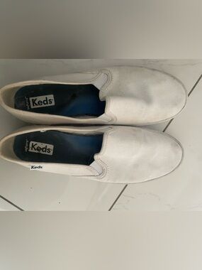 Keds White Slip-On Canvas Sneakers